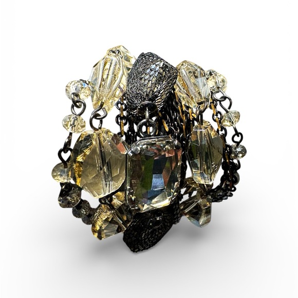 Kenneth Cole Black and Gold Crystal Bracelet - Picture 2 of 3